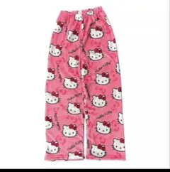 ハローキティ　モコモコパンツ　パジャマ　hellokitty　フリース　L