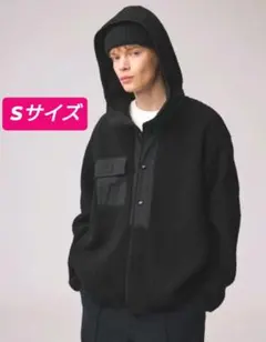 GU ボアフリーススナップパーカ エンジニアドガーメンツ ブラック S