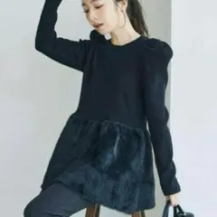 BASEMENT online ❤︎ ペプラムシャギーニット