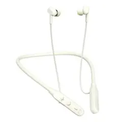 ワイヤレスイヤホン ネックバンド Bluetooth オフホワイト 充電タイプＣのサムネイル
