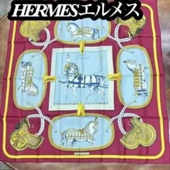 【美品•人気•希少】エルメス カレ90 馬　GRAND APPARAT 盛装の馬
