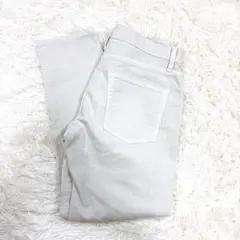 Munich✨コーデュロイパンツ✨白✨カーブパンツ✨ゆったり✨刻印ボタン✨高見え