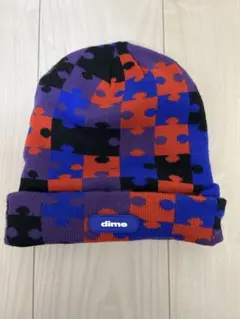 dime パズル柄 ニット帽