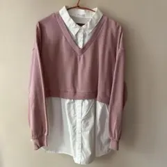 C-O-L-Z-A ピンク レイヤードニットのサムネイル