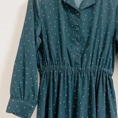 ワンピース earth music&ecologyドット ワンピ ダークグリーン