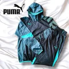 【美品】PUMA プーマ ピステ ウィンドブレーカー 上下 ブラック L
