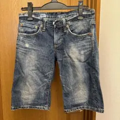 EDWINレディースxsハーフダメージジーンズ　半ズボン