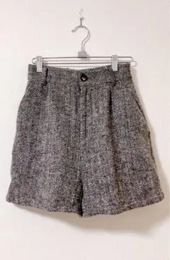 【美品】Heather ハイウェストヘリンボーンショートパンツ S