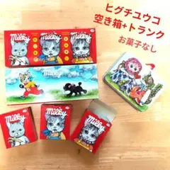 ヒグチウユココラボ　トランクのみ&ミルキー空き箱2セット　ローソン　猫