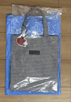 ファミリア　ギンガムチェックトートバッグ