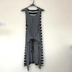 ボーダー柄 ノースリーブ チュニック