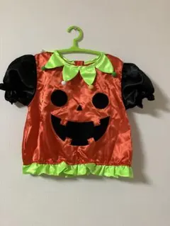 【ベビー】ハロウィンかぼちゃ　上下セットコスプレ【子供】80〜90cm