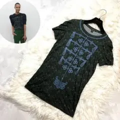 本物 美品 ルイヴィトン スタッズ付き ナポレオンアート Tシャツ チュニック