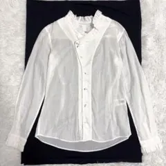 KAPITAL 長袖シャツ ホワイト KAPITAL Catpital Patch Long Sleeve T-Shirt in White | SVD USA