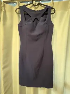 ダークパープル タイトフィットドレス