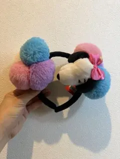 スヌーピー カラフルポンポンカチューシャ