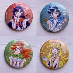 セーラームーン×ローソン　オーロララメ缶バッジA 笑顔ver.