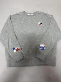 【貴重】Nike グレー 韓国 カスタムトレーナー 裏起毛