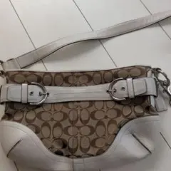 Coach ショルダーバッグ ベージュ/ホワイト