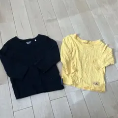 長袖カットソーセット⭐️90サイズ 黒・黄色