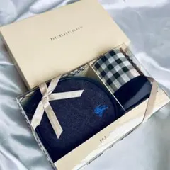【新品】BURBERRY　バーバリー　デニムポーチ　ハンカチ　♡ギフトセット♡