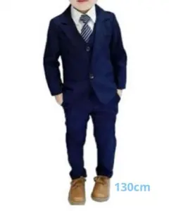 キッズスーツセット5点セット　130cm ネイビー