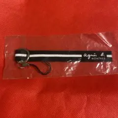 agnès b. ストラップ 黒/白