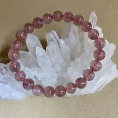 高品質！天然石 ストロベリークォーツ ブレスレット