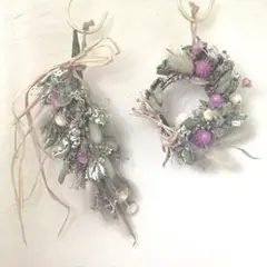 ナチュラルドライフラワーのスワッグ&ミニリースセット