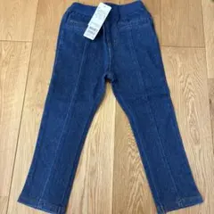 新品！プティマイン　濃いデニム スカラップポケット 長ズボン