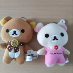 新品レアコリラックマ ぬいぐるみマスコット ストラップ 2種セット