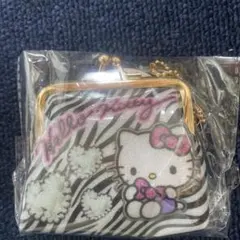 Hello Kitty ゼブラ柄がま口ポーチ