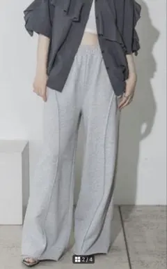 ジーナシス ブリーチカコウスウェットパンツ グレー