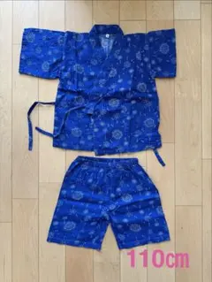 青い花火柄 甚平 サイズ110㎝