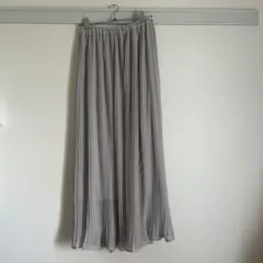 【美品】グレー プリーツスカート Fサイズ