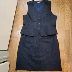 ☆事務服SERVO ネイビー スカートスーツ 美品☆
