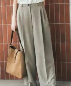 ナチュラルビューティベーシック 　 ＜骨格ナチュラル＞ツータックワイドパンツ