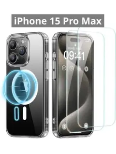 ガラスフイルム（2枚）+ケース iPhone15 ProMax用