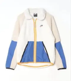 Nike フリースジャケット S ホワイト/ブルー/ベージュ