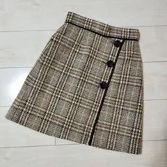 Apuweiser-riche 美品✨️チェック タイトスカート サイズ0