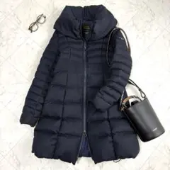 美品★NOBLE別注 タトラス ウールショールカラーダウンコート 02 紺 美品☆NOBLE別注 タトラス ウールショールカラーダウンコート 02 紺