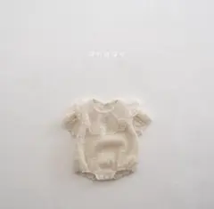 anggo bebe レース ロンパース アイボリー 6m