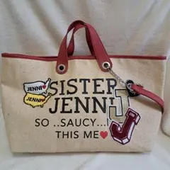 JENNI プリントトートバッグ ベージュ/レッドのサムネイル