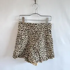 NICE CLAUP ナイスクラップ レオパード柄 ショート パンツ フリル F
