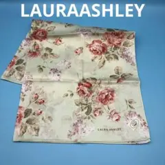 LAURA ASHLEY 大判花柄 刺繍ハンカチ
