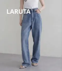 美品【LARUTA】長さ変えれるセルフカットデニムMライトブルーのサムネイル