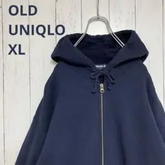 【Y2K 00s】OLD UNIQLO フルジップパーカー 紺タグ　ネイビー