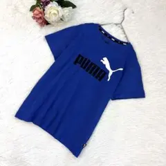 男女兼用✨プーマ（150㎝）半袖 Tシャツ 青 ブルー ロゴプリント スポーツ