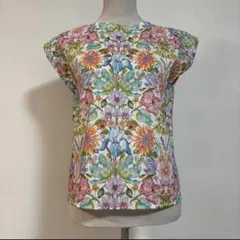 極美品】リバティ フェリシテ ゴムギャザーブラウス ハンドメイド 