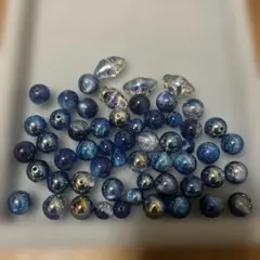 オーロラ ビーズ　紺色 レジン おまけ付き